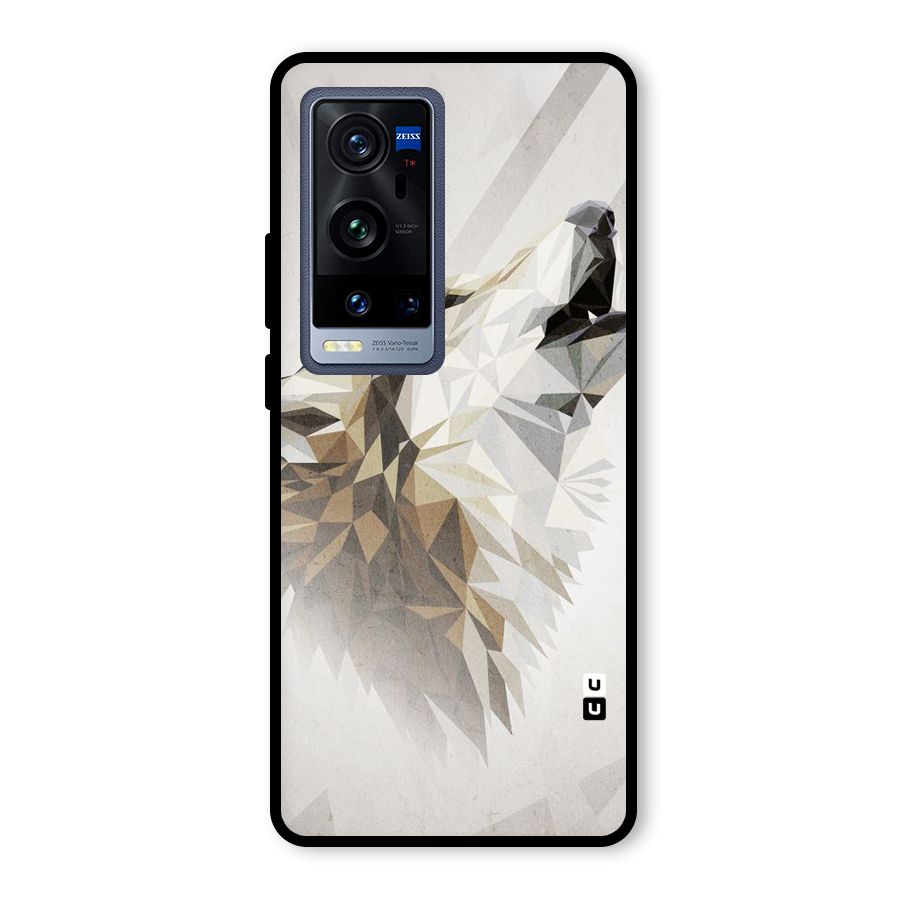 Diamond Wolf Glass Back Case for Vivo X60 Pro Plus