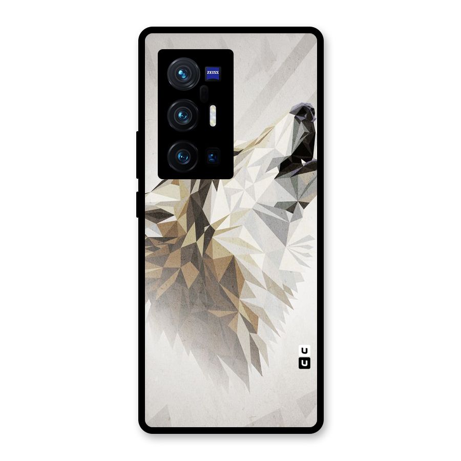 Diamond Wolf Glass Back Case for Vivo X70 Pro Plus