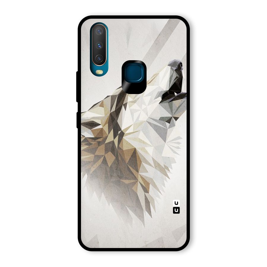 Diamond Wolf Glass Back Case for Vivo Y12