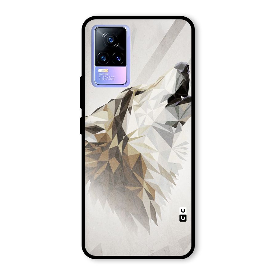 Diamond Wolf Glass Back Case for Vivo Y73