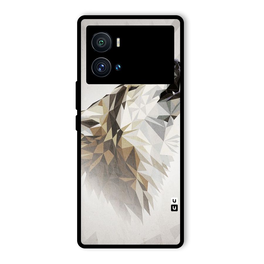Diamond Wolf Glass Back Case for Vivo iQOO 9 Pro