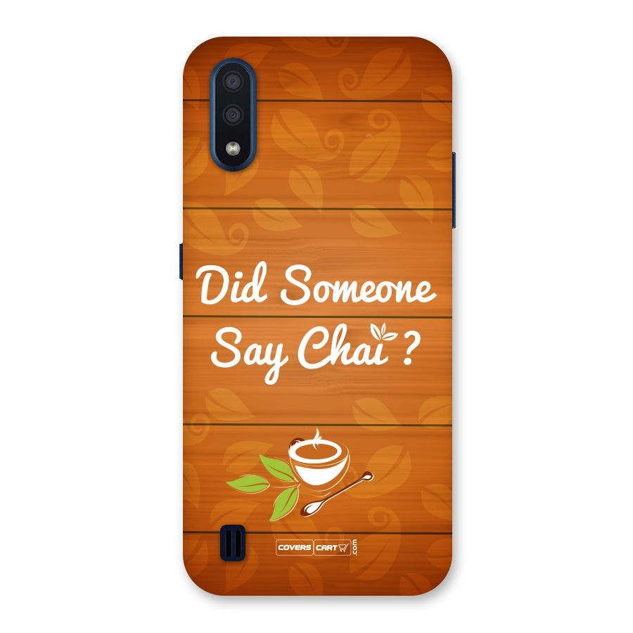 Did Someone Say Chai Back Case for Galaxy M01