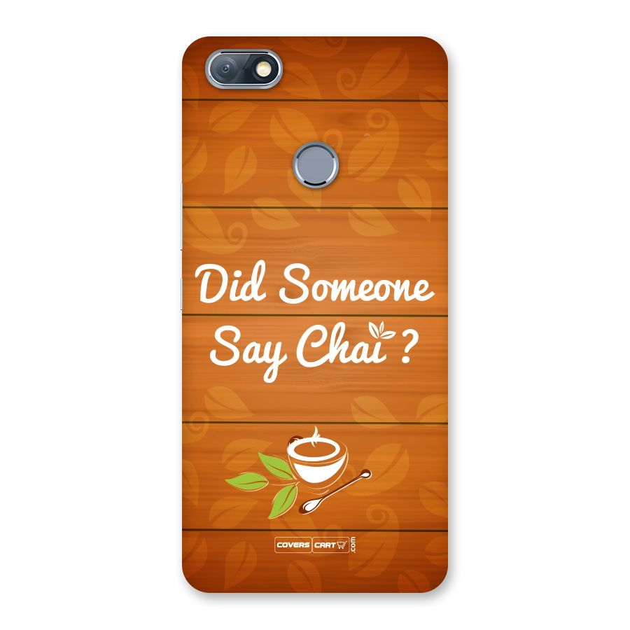 Did Someone Say Chai Back Case for Infinix Note 5