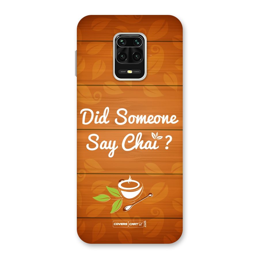 Did Someone Say Chai Back Case for Poco M2 Pro