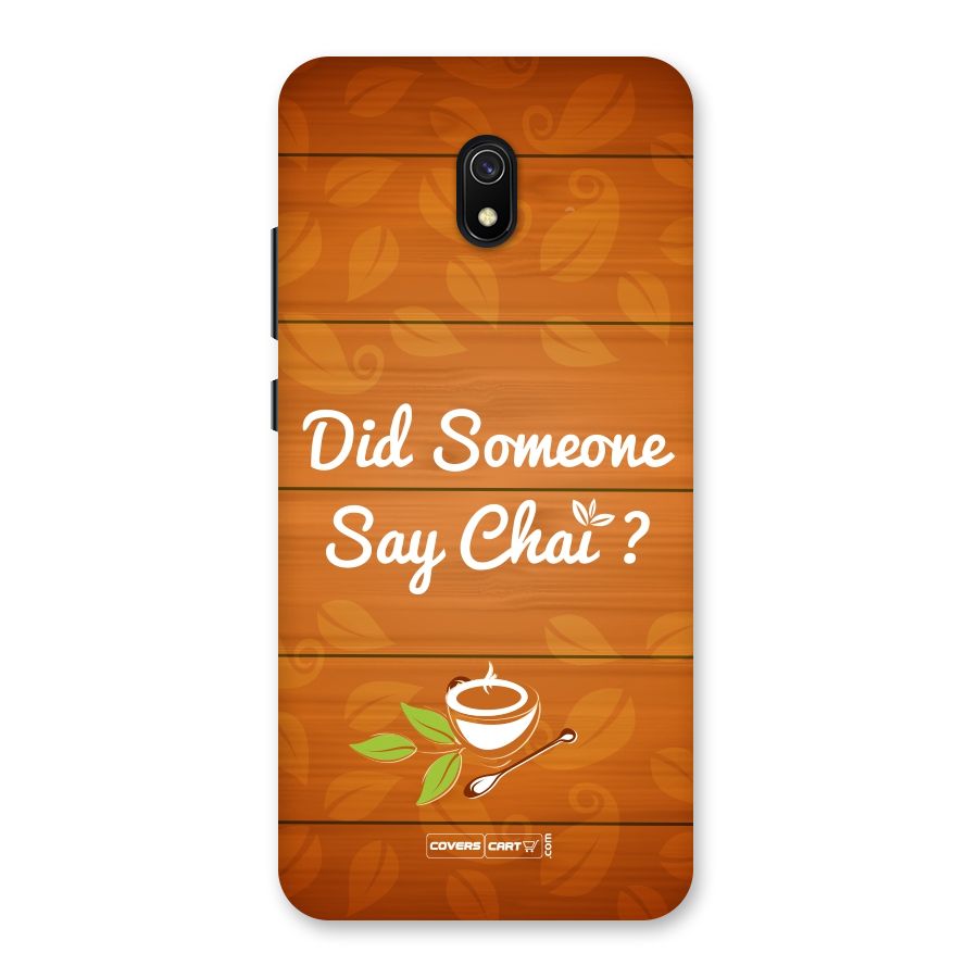 Did Someone Say Chai Back Case for Redmi 8A
