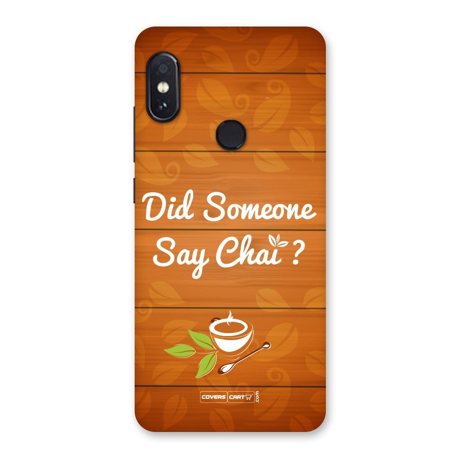 Did Someone Say Chai Back Case for Redmi Note 5 Pro