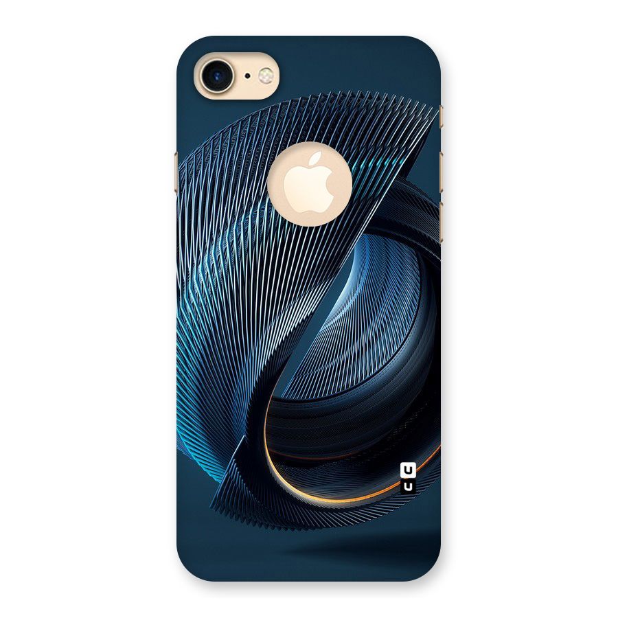 Digital Circle Pattern Back Case for iPhone 8 Logo Cut