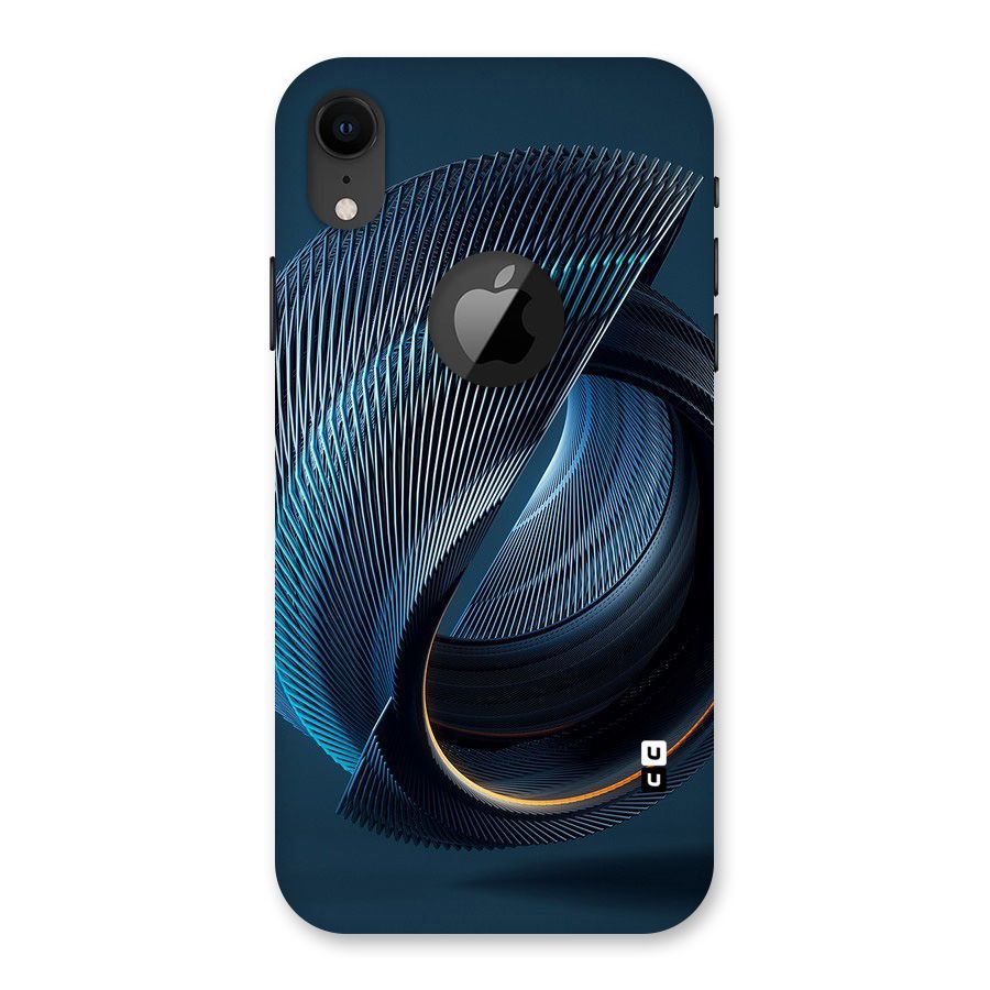 Digital Circle Pattern Back Case for iPhone XR Logo Cut