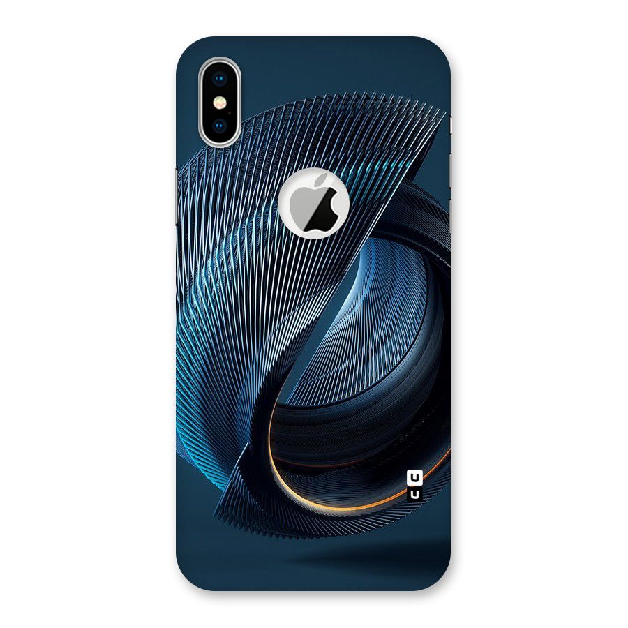 Digital Circle Pattern Back Case for iPhone X Logo Cut