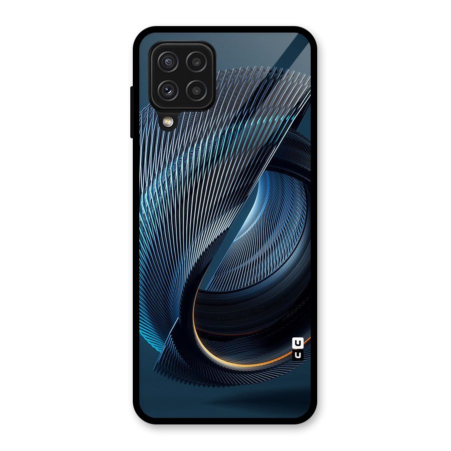 Digital Circle Pattern Glass Back Case for Galaxy A22 4G