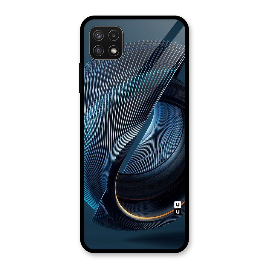 Digital Circle Pattern Glass Back Case for Galaxy A22 5G
