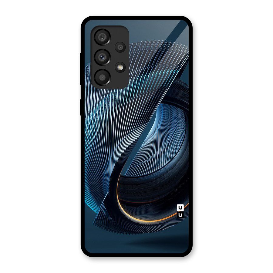 Digital Circle Pattern Glass Back Case for Galaxy A33 5G