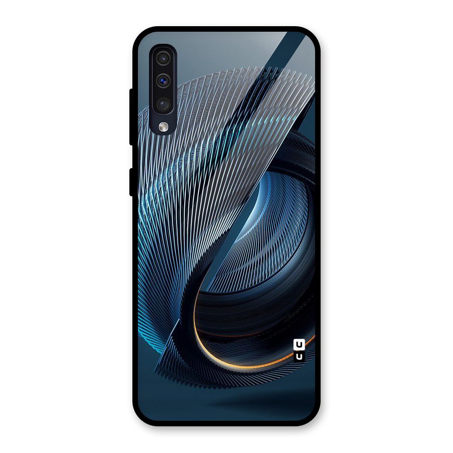 Digital Circle Pattern Glass Back Case for Galaxy A50