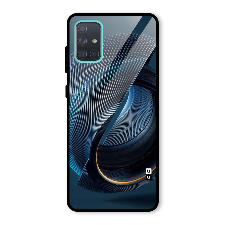 Digital Circle Pattern Glass Back Case for Galaxy A71