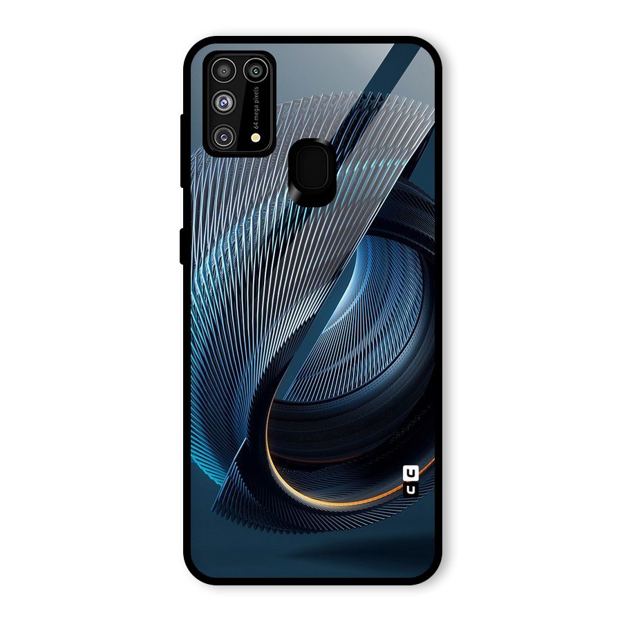 Digital Circle Pattern Glass Back Case for Galaxy F41