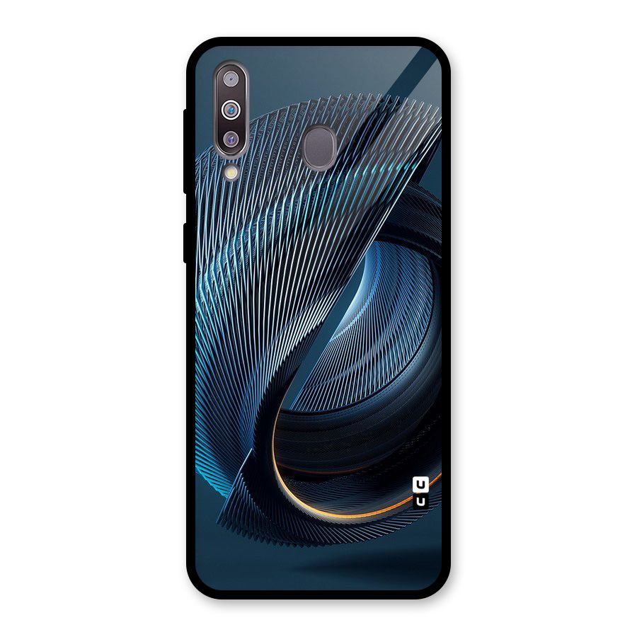 Digital Circle Pattern Glass Back Case for Galaxy M30