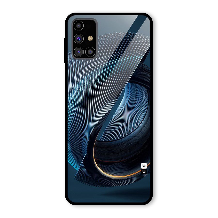 Digital Circle Pattern Glass Back Case for Galaxy M31s