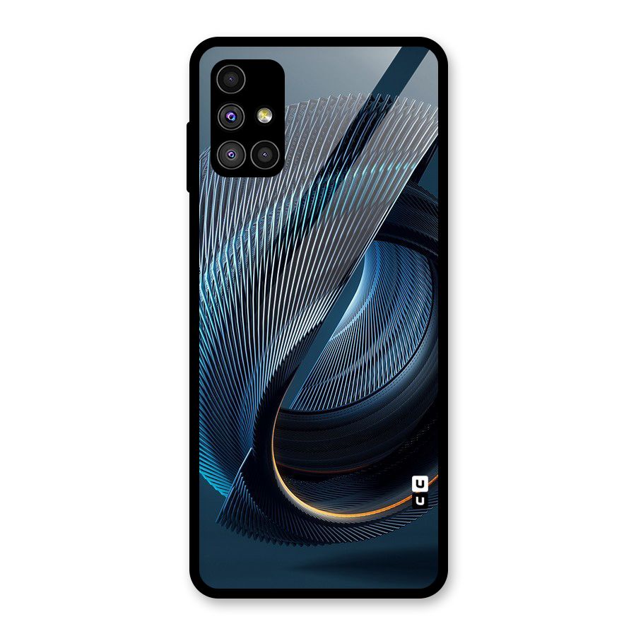 Digital Circle Pattern Glass Back Case for Galaxy M51