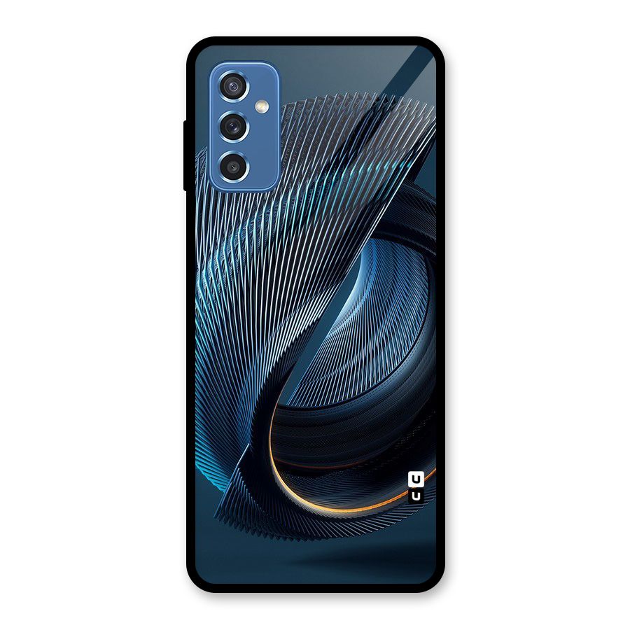 Digital Circle Pattern Glass Back Case for Galaxy M52 5G