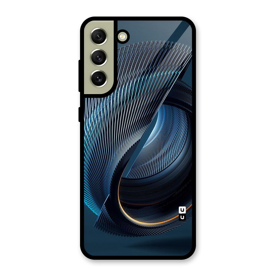Digital Circle Pattern Glass Back Case for Galaxy S21 FE 5G
