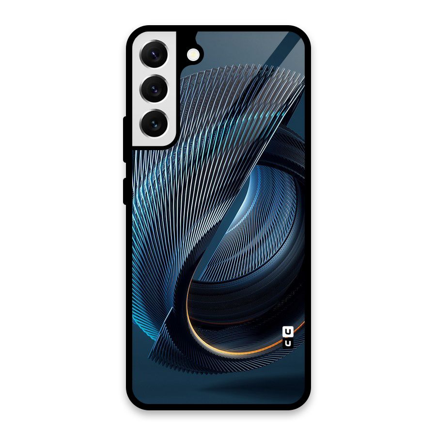 Digital Circle Pattern Glass Back Case for Galaxy S22 Plus 5G