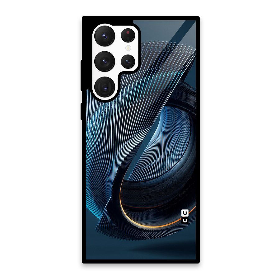 Digital Circle Pattern Glass Back Case for Galaxy S22 Ultra 5G