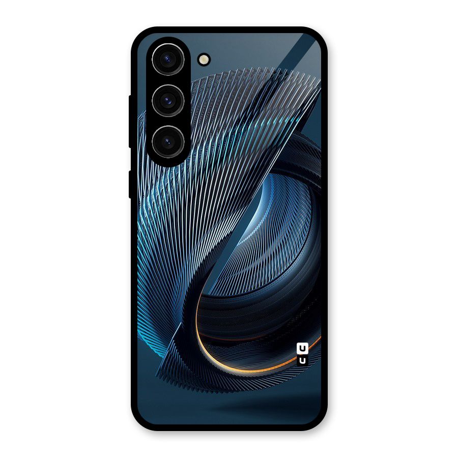Digital Circle Pattern Glass Back Case for Galaxy S23 Plus