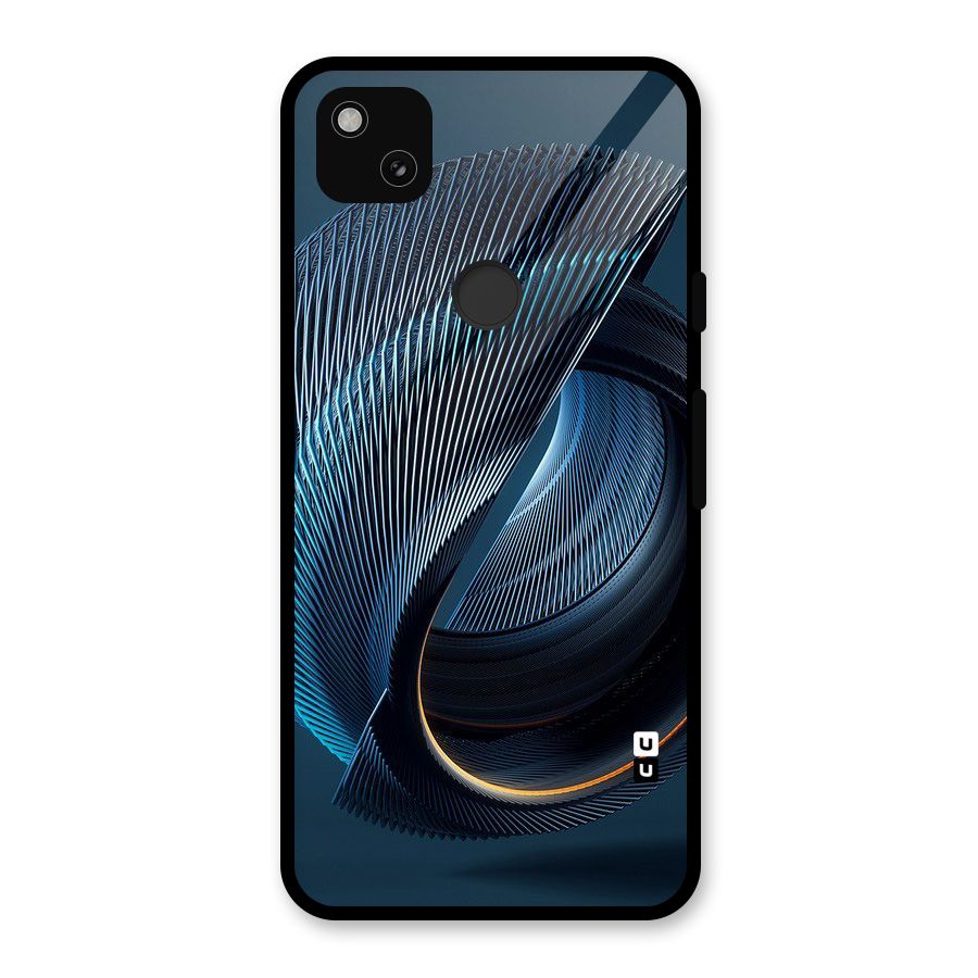 Digital Circle Pattern Glass Back Case for Google Pixel 4a