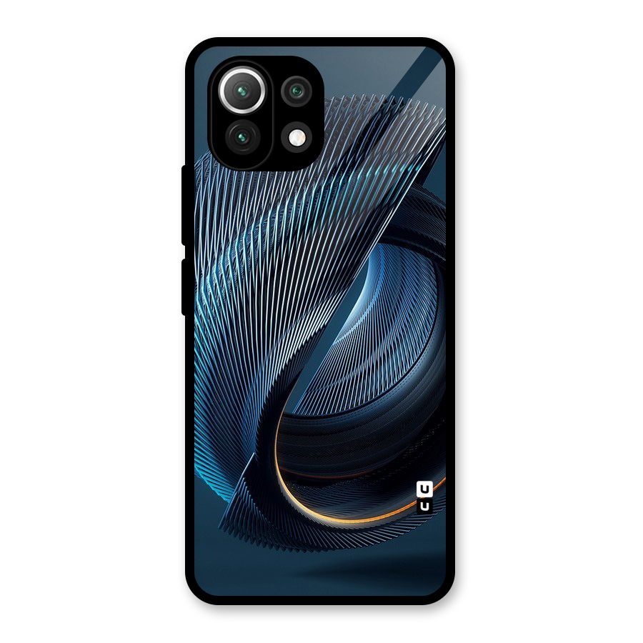 Digital Circle Pattern Glass Back Case for Mi 11 Lite