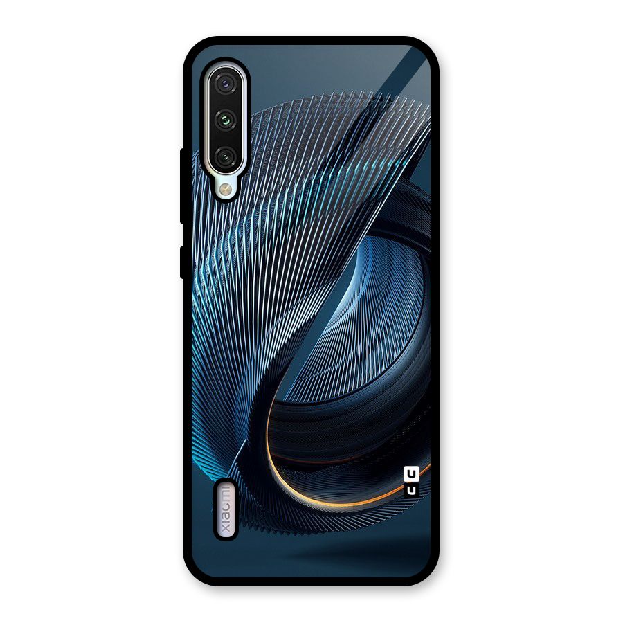 Digital Circle Pattern Glass Back Case for Mi A3