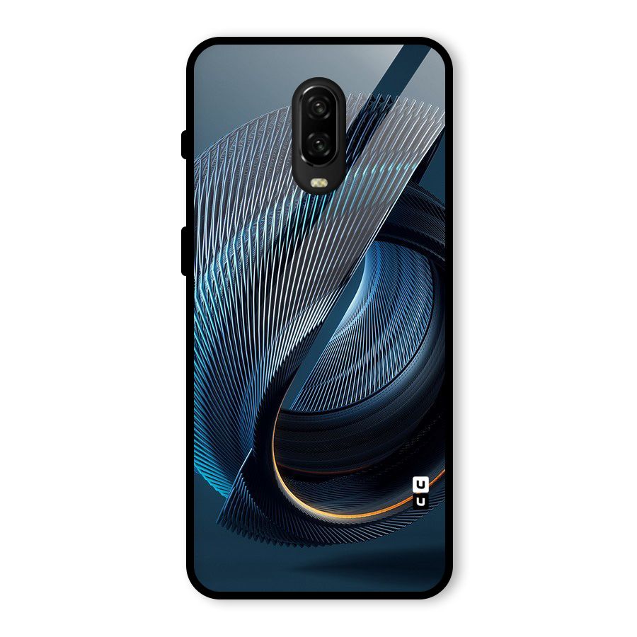 Digital Circle Pattern Glass Back Case for OnePlus 6T
