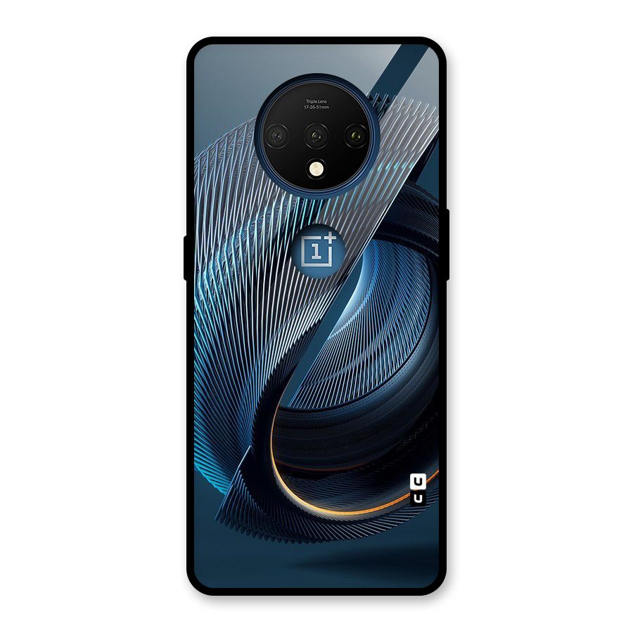 Digital Circle Pattern Glass Back Case for OnePlus 7T