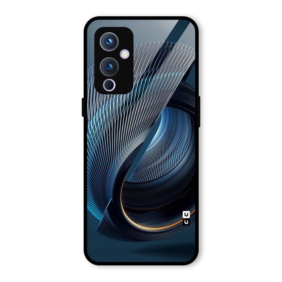 Digital Circle Pattern Glass Back Case for OnePlus 9