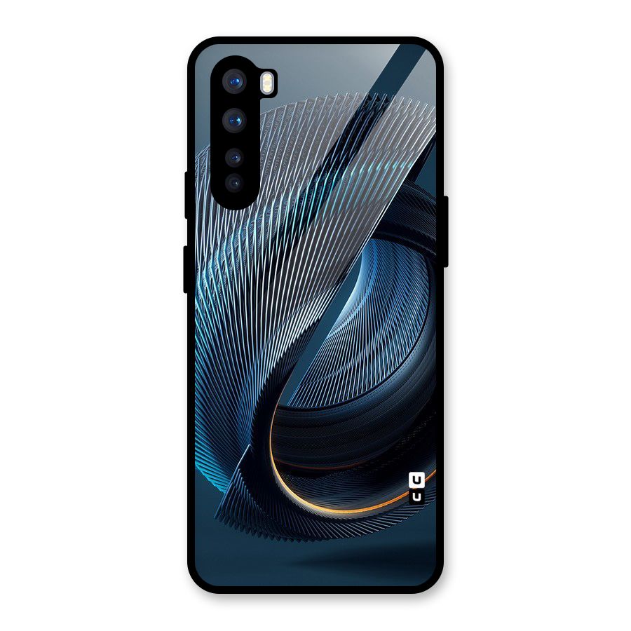 Digital Circle Pattern Glass Back Case for OnePlus Nord