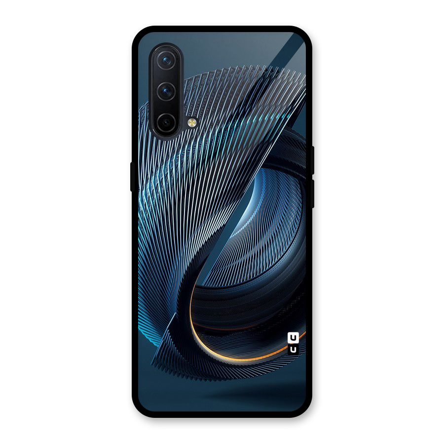 Digital Circle Pattern Glass Back Case for OnePlus Nord CE 5G