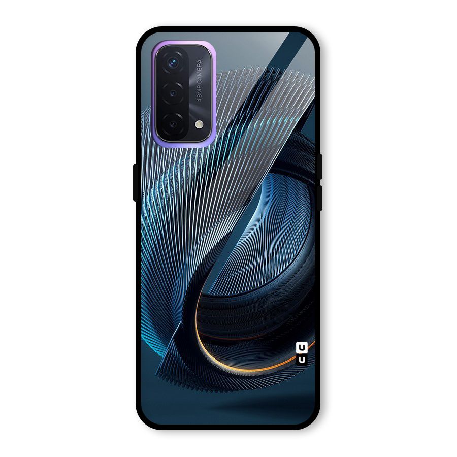 Digital Circle Pattern Glass Back Case for Oppo A74 5G