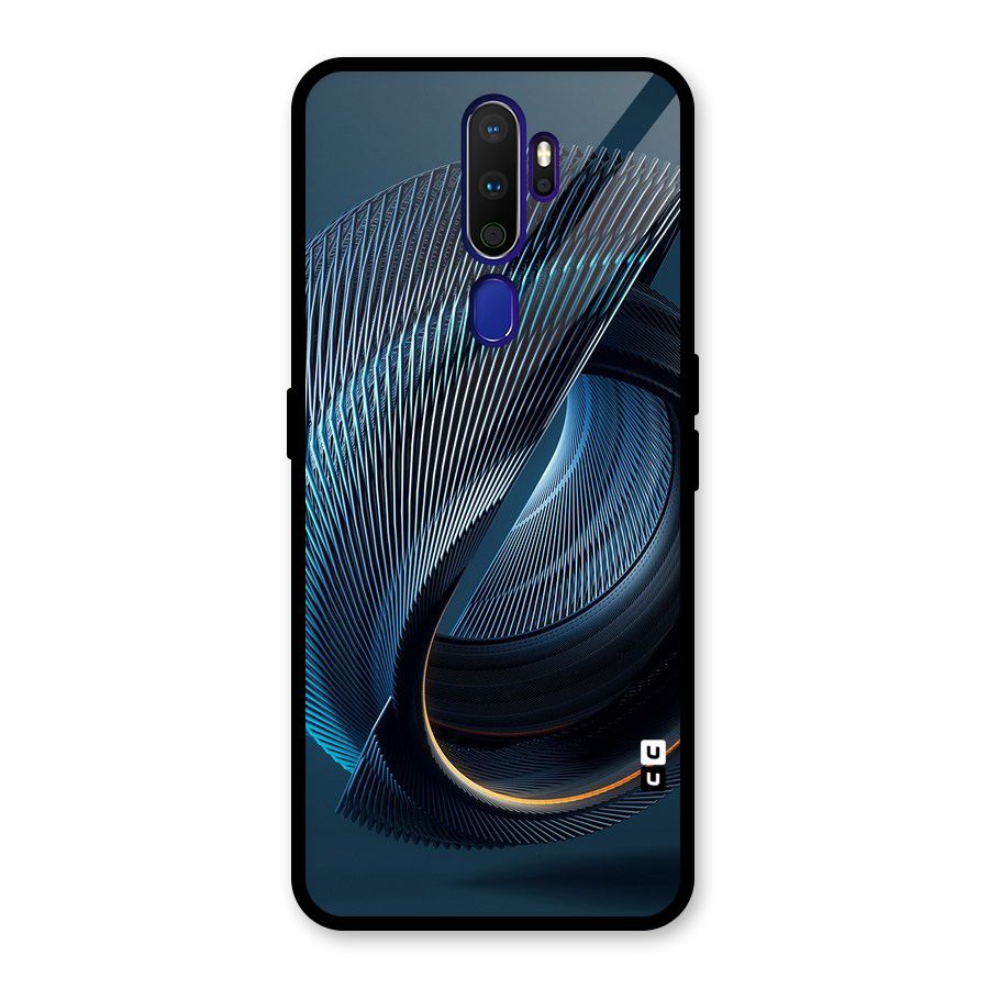 Digital Circle Pattern Glass Back Case for Oppo A9 (2020)