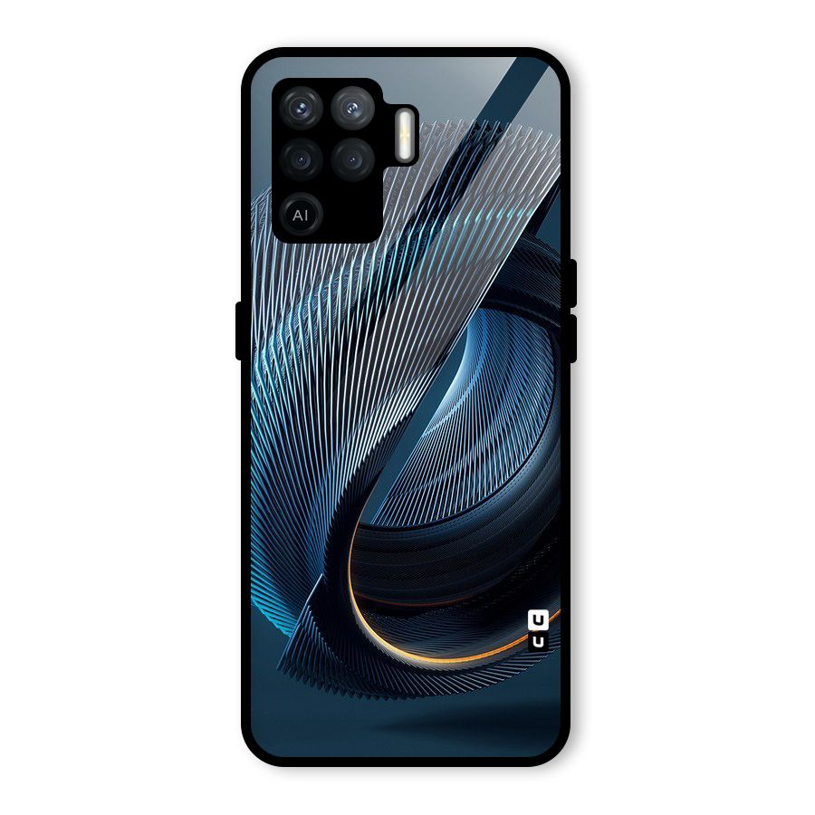 Digital Circle Pattern Glass Back Case for Oppo F19 Pro