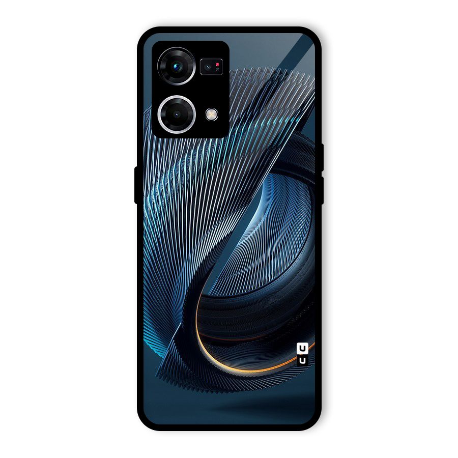 Digital Circle Pattern Glass Back Case for Oppo F21 Pro 5G