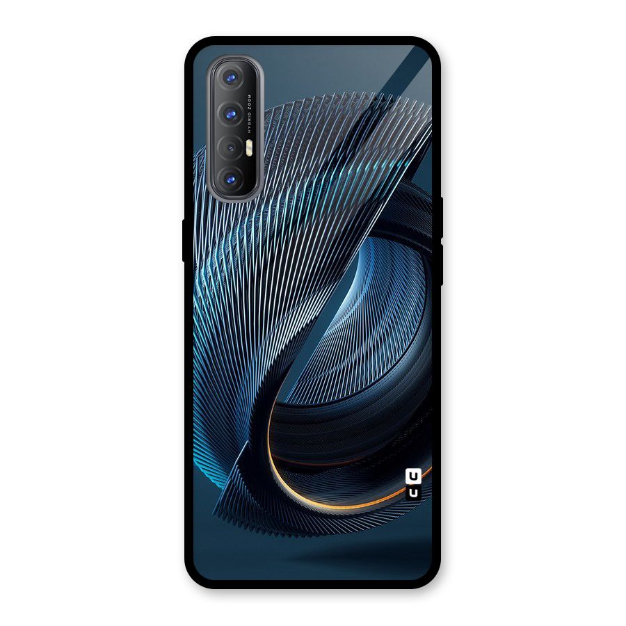Digital Circle Pattern Glass Back Case for Oppo Reno3 Pro