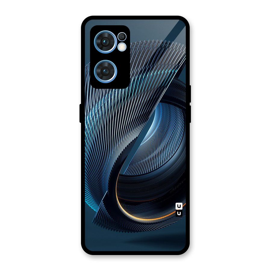 Digital Circle Pattern Glass Back Case for Oppo Reno7 5G