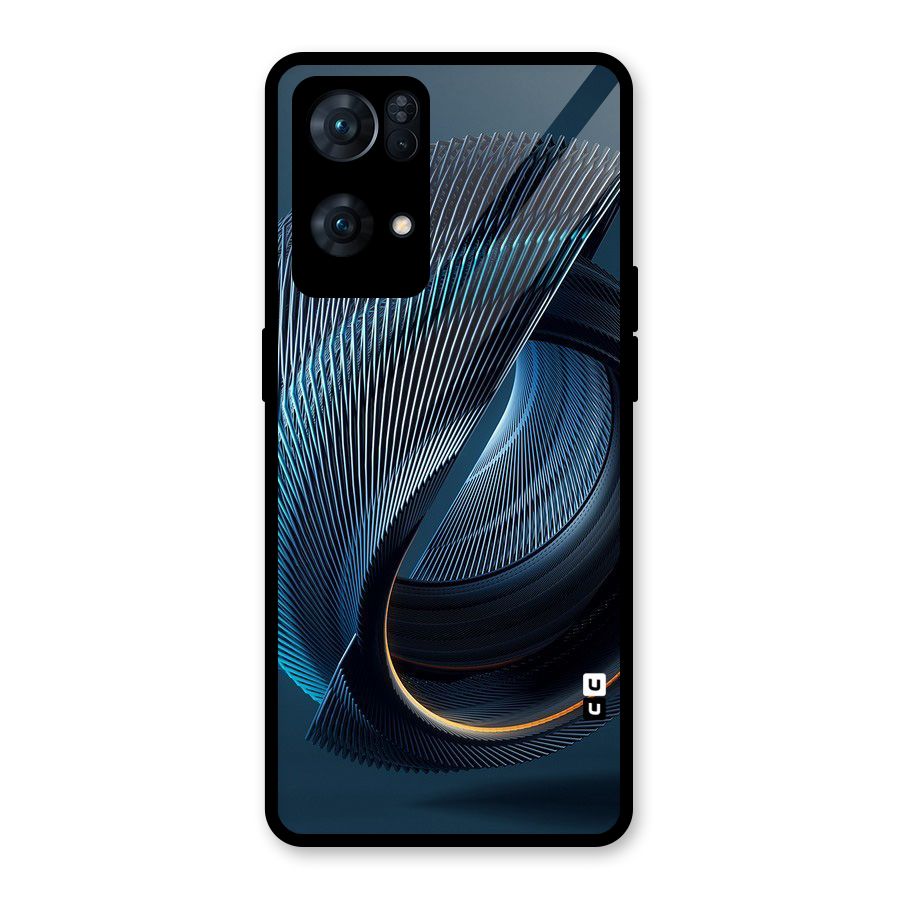 Digital Circle Pattern Glass Back Case for Oppo Reno7 Pro 5G