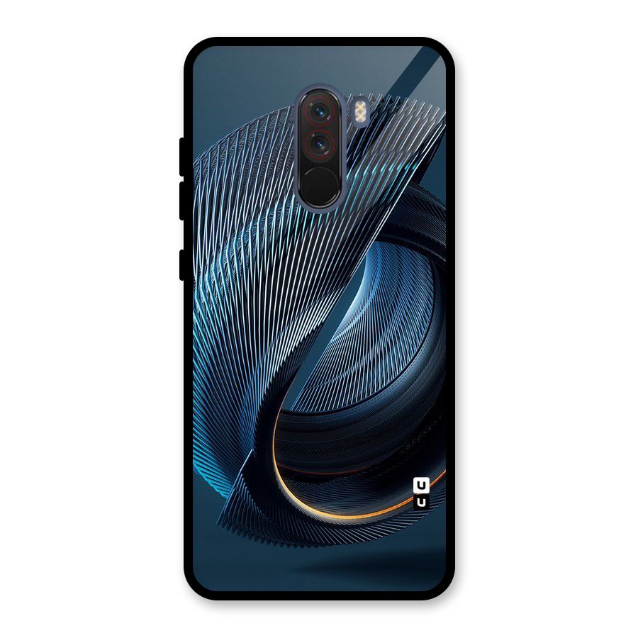 Digital Circle Pattern Glass Back Case for Poco F1