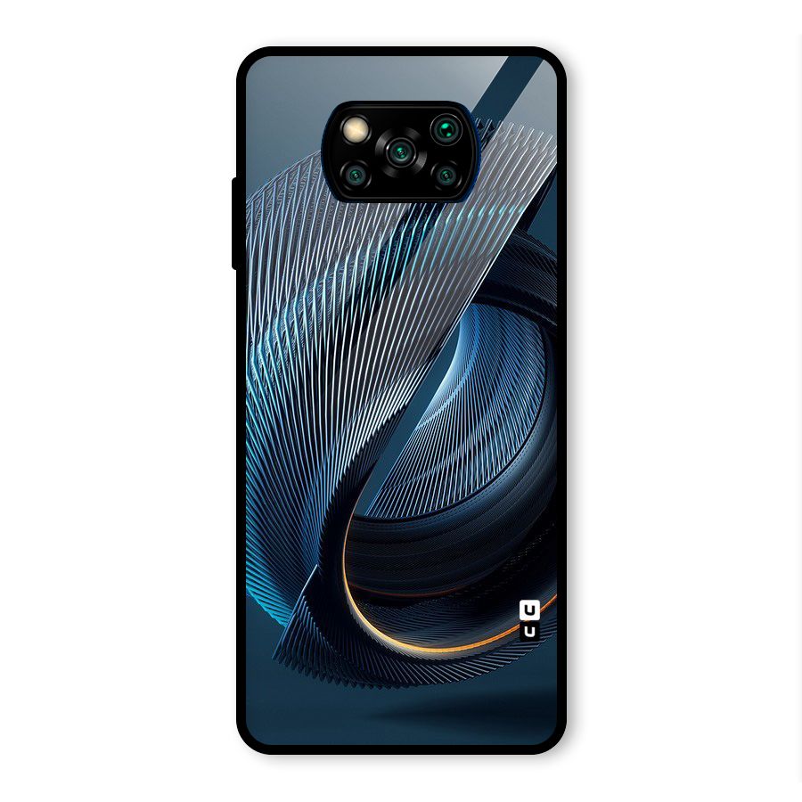 Digital Circle Pattern Glass Back Case for Poco X3 Pro