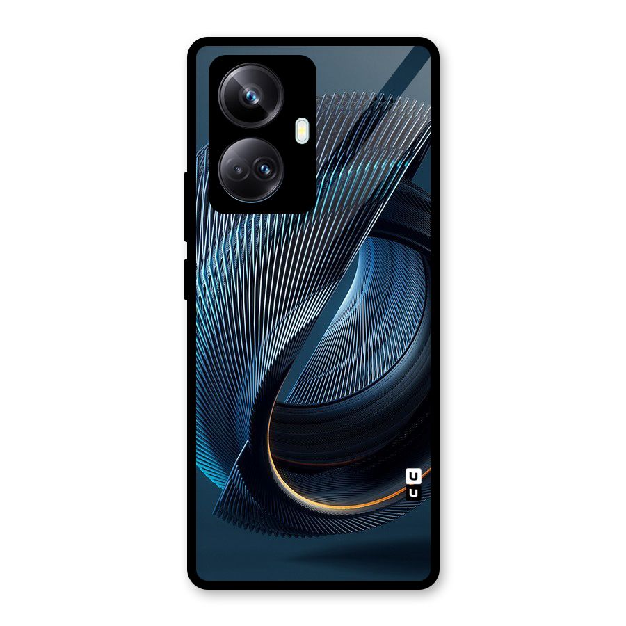 Digital Circle Pattern Glass Back Case for Realme 10 Pro Plus