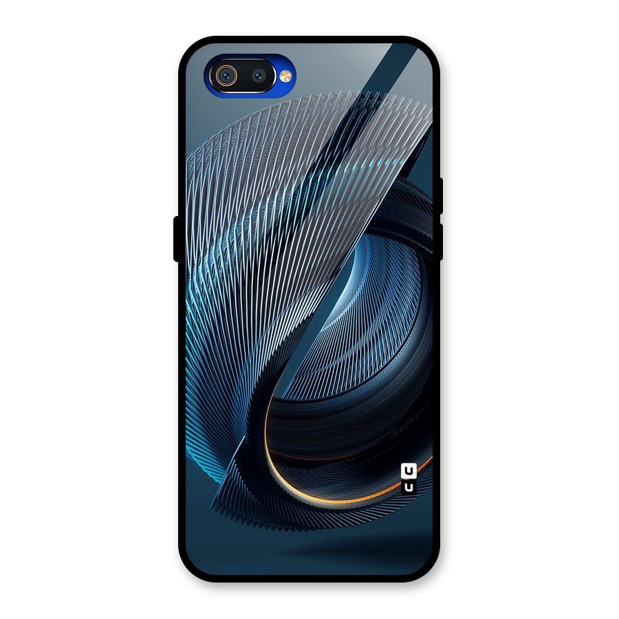 Digital Circle Pattern Glass Back Case for Realme C2