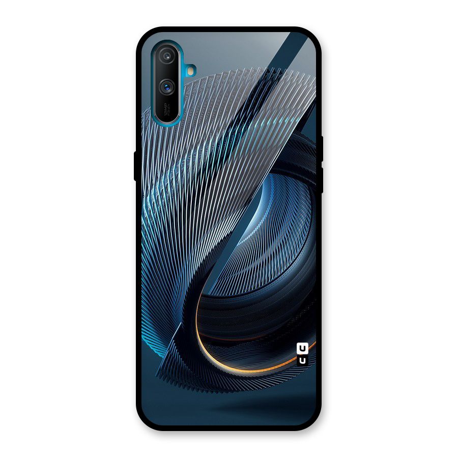 Digital Circle Pattern Glass Back Case for Realme C3