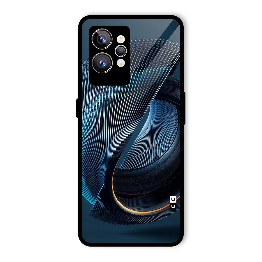 Digital Circle Pattern Glass Back Case for Realme GT2 Pro