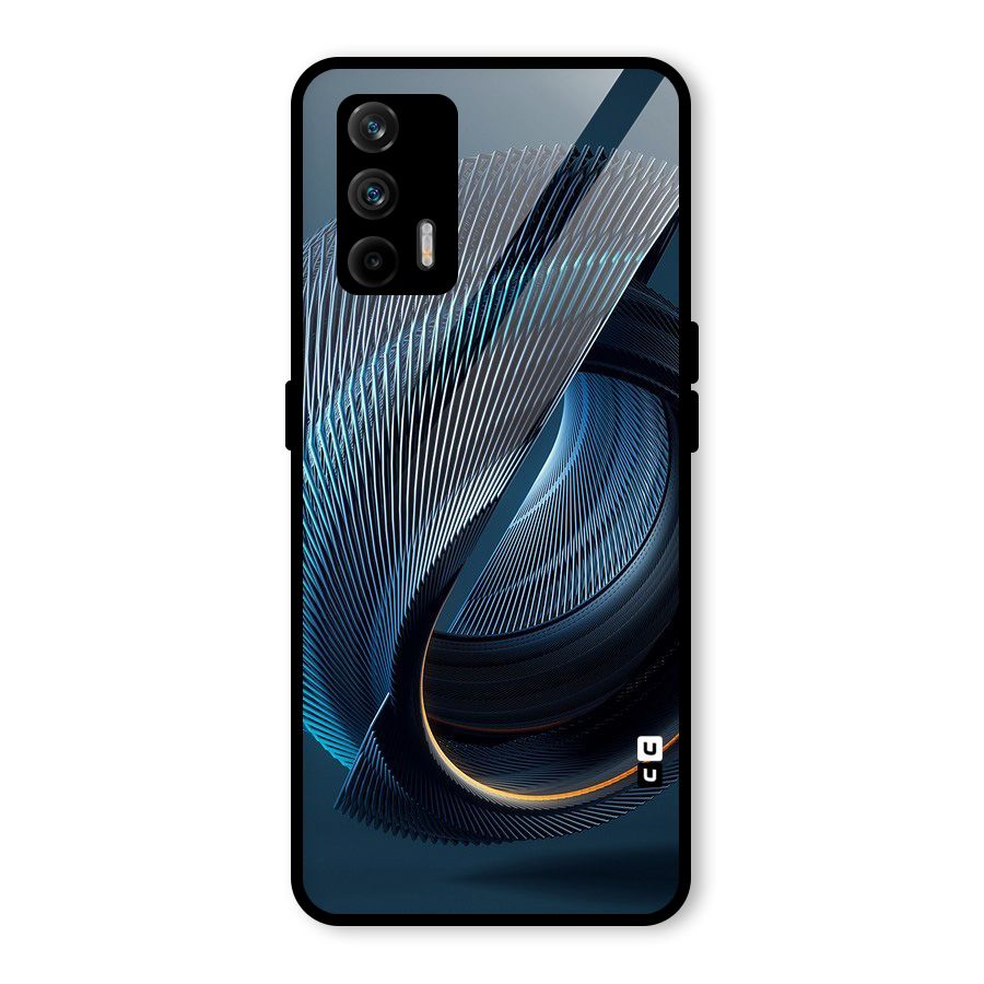 Digital Circle Pattern Glass Back Case for Realme GT 5G
