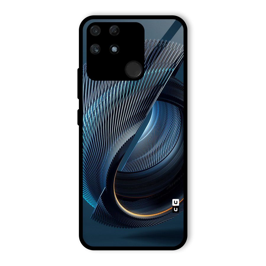 Digital Circle Pattern Glass Back Case for Realme Narzo 50A